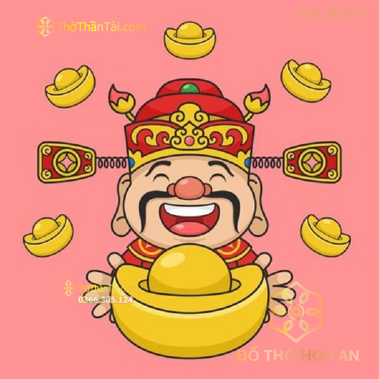 Ảnh Thần Tài đẹp – mẫu 1 (ảnh vuông)