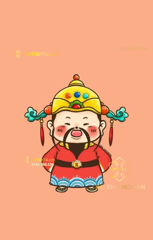 Ảnh Thần Tài đẹp – mẫu 3 (ảnh dọc)
