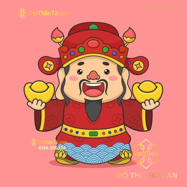 Ảnh Thần Tài đẹp – mẫu 2 (ảnh vuông)