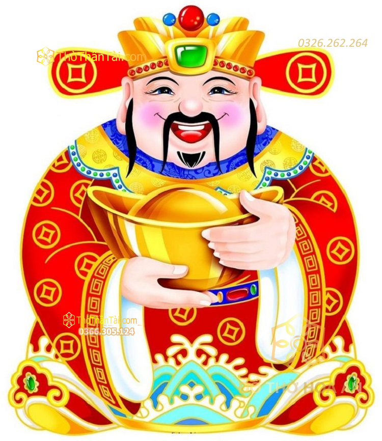 Ảnh Thần Tài đẹp – mẫu 4 (ảnh dọc)