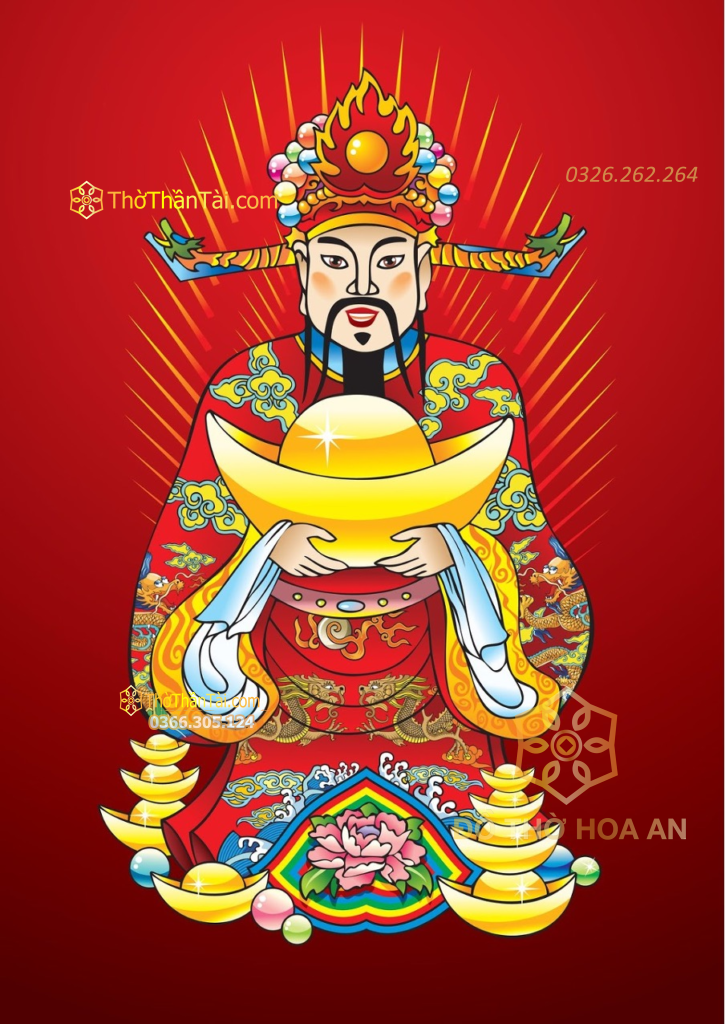 Ảnh Thần Tài đẹp – mẫu 5 (ảnh dọc)