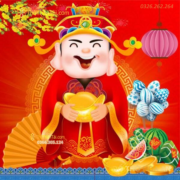 Ảnh Thần Tài đẹp – mẫu 6 (ảnh vuông)