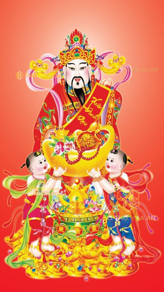 Ảnh Thần Tài đẹp – mẫu 6 (ảnh dọc)