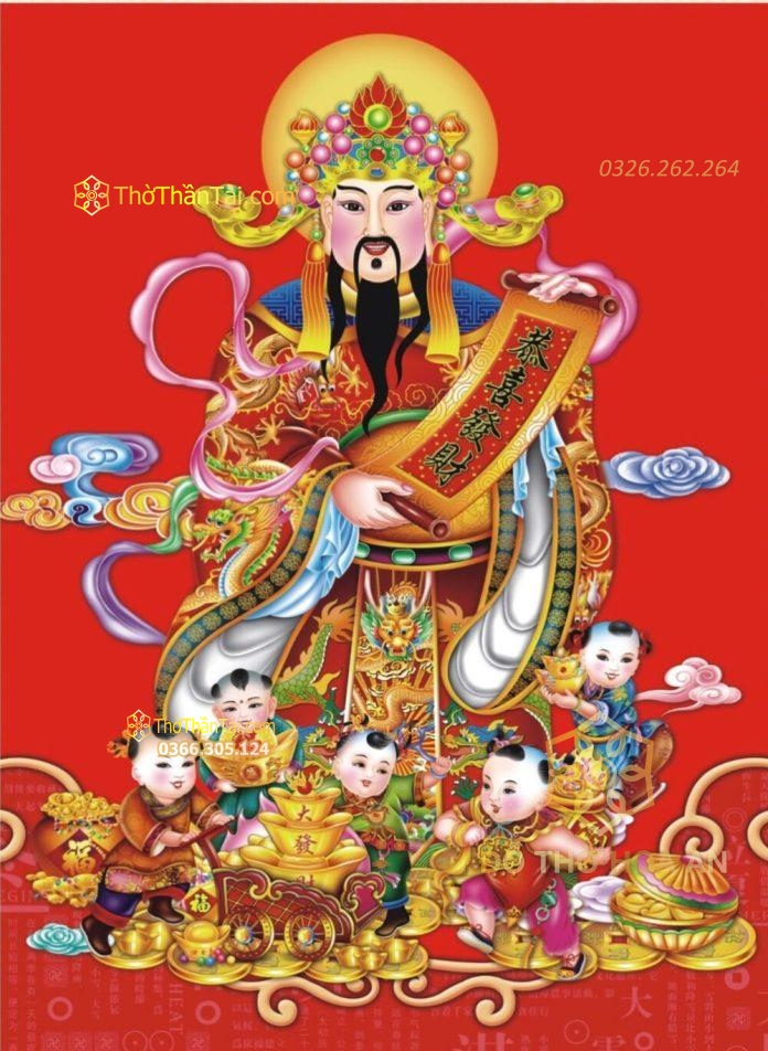 Ảnh Thần Tài đẹp – mẫu 8 (ảnh dọc)