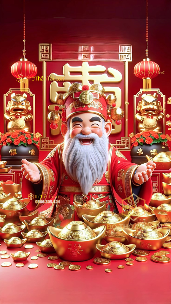 Ảnh Thần Tài đẹp – mẫu 10 (ảnh dọc)