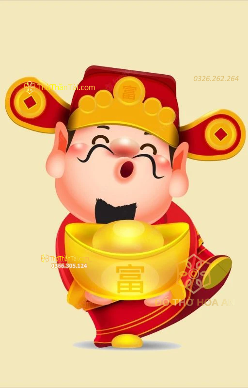 Ảnh Thần Tài đẹp – mẫu 11 (ảnh dọc)