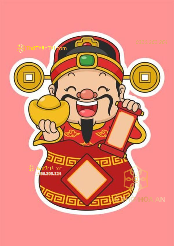 Ảnh Thần Tài đẹp – mẫu 12 (ảnh dọc)