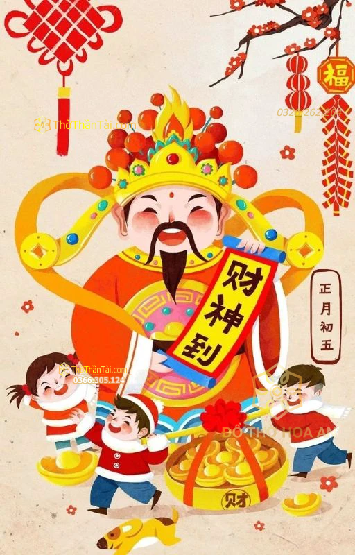 Ảnh Thần Tài đẹp – mẫu 14 (ảnh dọc)