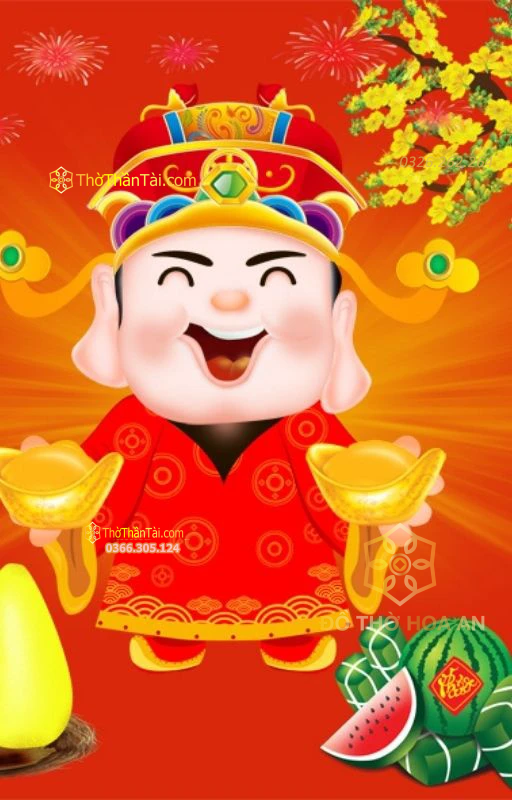 Ảnh Thần Tài đẹp – mẫu 15 (ảnh dọc)