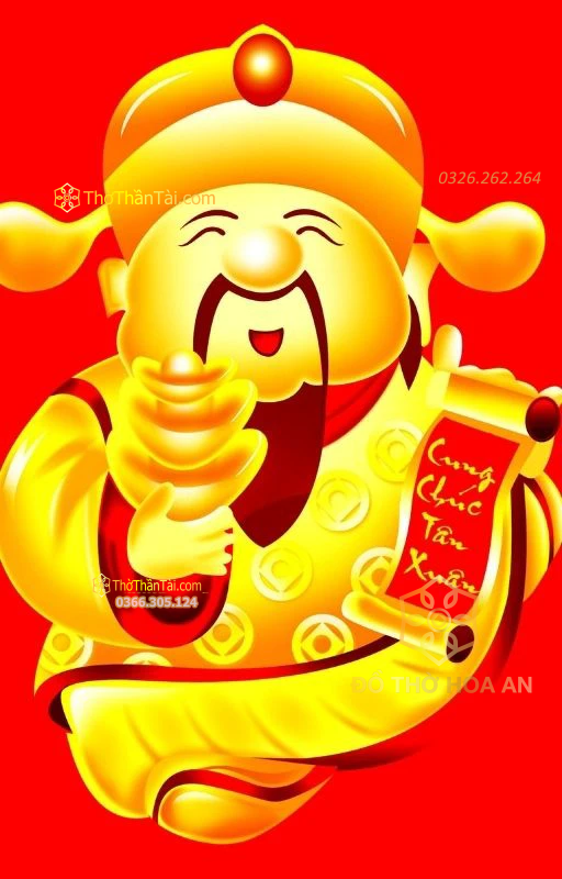 Ảnh Thần Tài đẹp – mẫu 16 (ảnh dọc)