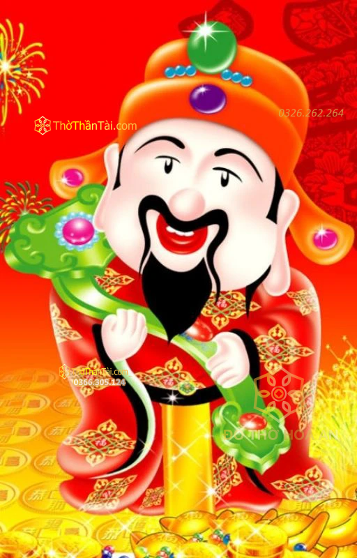 Ảnh Thần Tài đẹp – mẫu 19 (ảnh dọc)