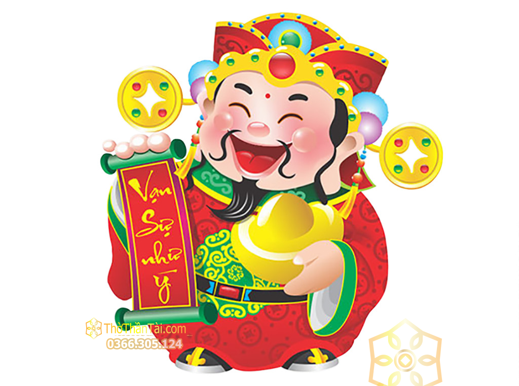 Ảnh Thần Tài đẹp – mẫu 4 (ảnh ngang)