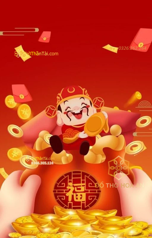 Ảnh Thần Tài đẹp – mẫu 25 (ảnh dọc)