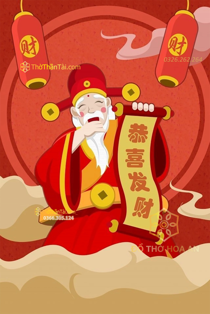 Ảnh Thần Tài đẹp – mẫu 26 (ảnh dọc)