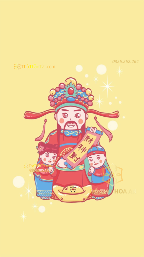 Ảnh Thần Tài đẹp – mẫu 27 (ảnh dọc)