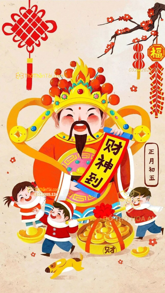 Ảnh Thần Tài đẹp – mẫu 28 (ảnh dọc)
