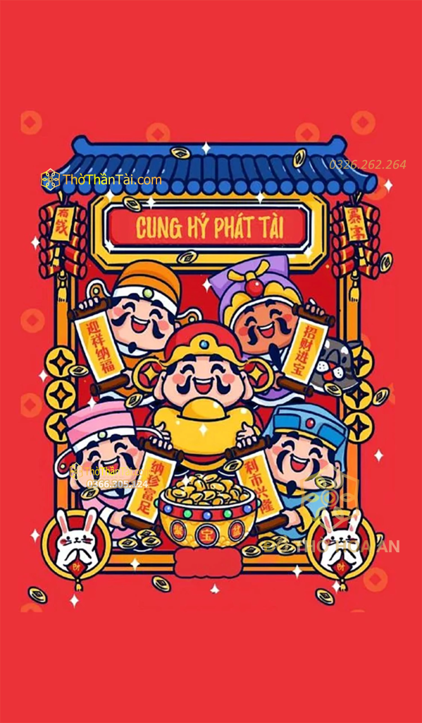 Ảnh Thần Tài đẹp – mẫu 30 (ảnh dọc)
