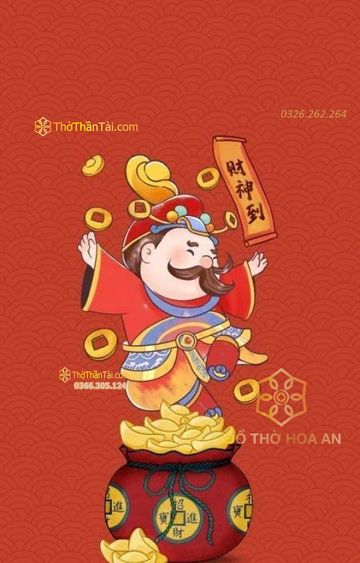 Ảnh Thần Tài đẹp – mẫu 33 (ảnh dọc)