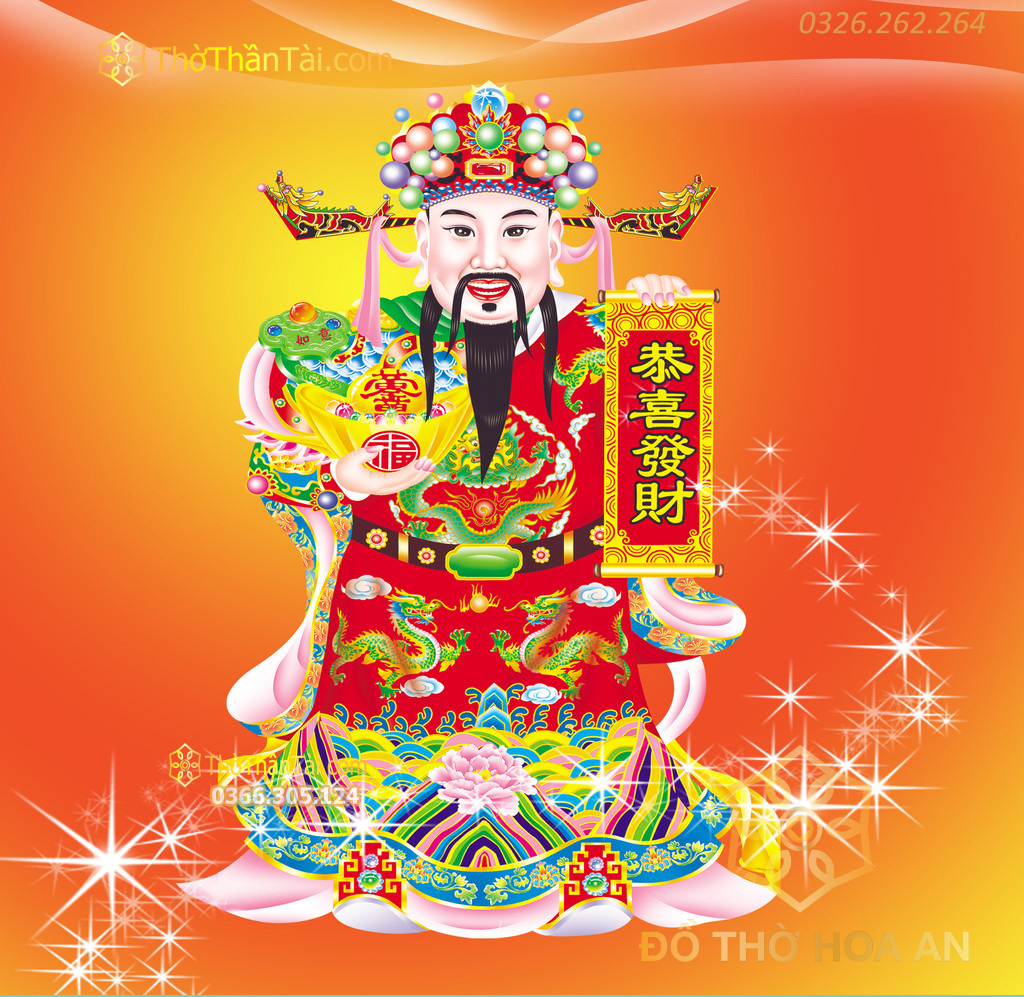 Ảnh Thần Tài đẹp – mẫu 7 (ảnh ngang)