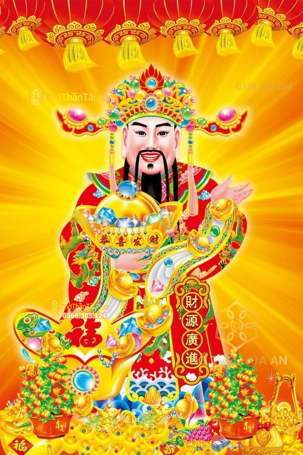 Ảnh Thần Tài đẹp – mẫu 1 (ảnh dọc)