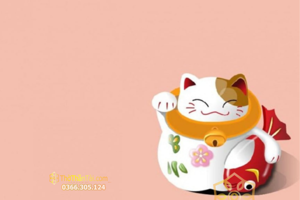 Hình nền mèo Thần Tài cho máy tính – mẫu 4