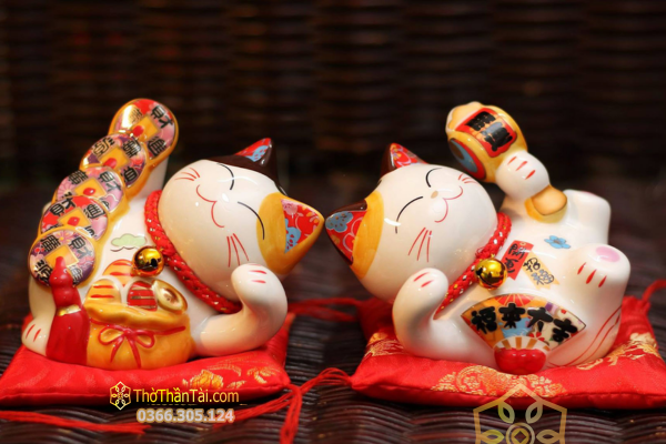 Hình nền mèo Thần Tài cho máy tính – mẫu 8