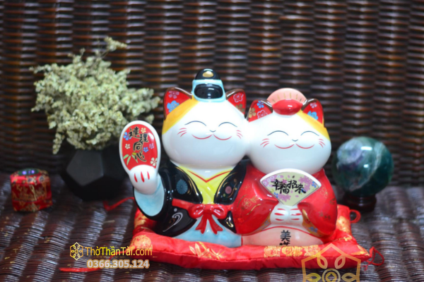 Hình nền mèo Thần Tài cho máy tính – mẫu 9