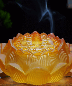 Đốt Trầm Lưu Ly Hoa Sen Vàng