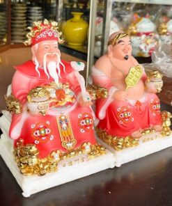 Tượng Thần Tài Thổ Địa Thiềm Thừ Bột Đá Đỏ