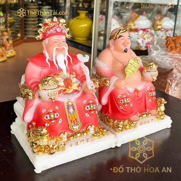 Tượng Thần Tài Thổ Địa Thiềm Thừ Bột Đá Đỏ