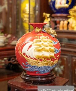 Bình Hút Lộc Thuận Buồm Xuôi Gió Đắp Nổi