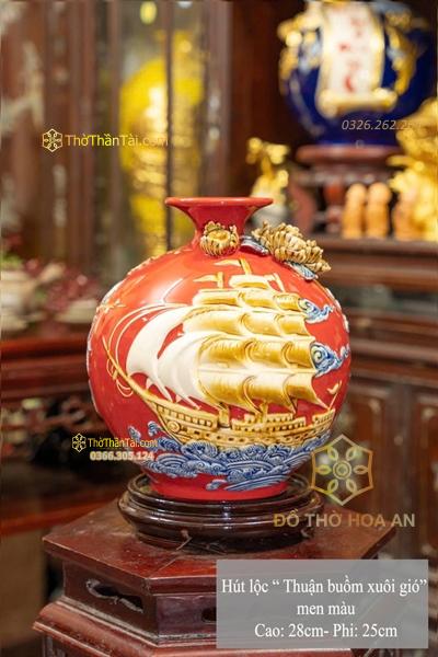 Bình Hút Lộc Thuận Buồm Xuôi Gió Đắp Nổi