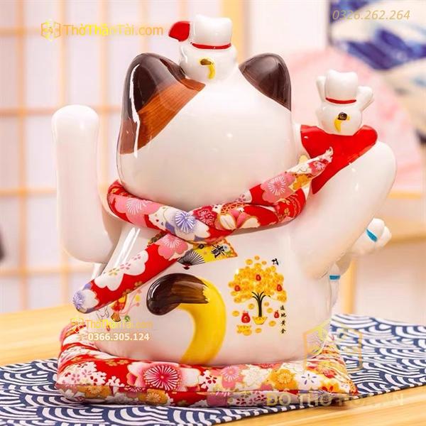 Mèo Thần Tài Thất Phúc Miêu 25cm