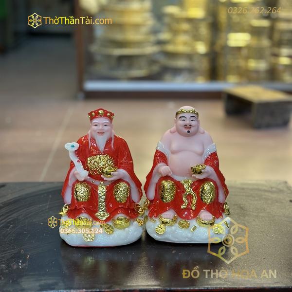 Tượng Thần Tài Thổ Địa Mây Bột Đá Đỏ