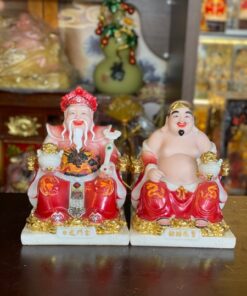 Tượng Thần Tài Thổ Địa Bột Đá Đỏ SP001253