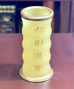 Ống Hương Lưu Ly Vàng Bọc Đồng