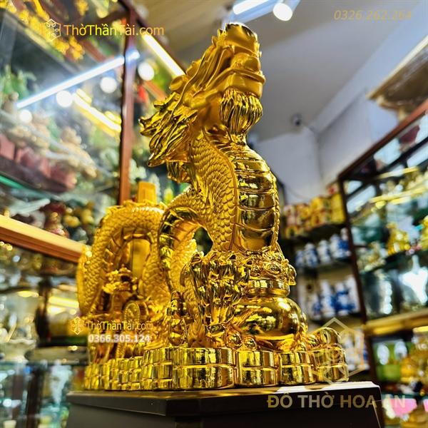 Tượng Rồng Phong Thủy Kéo Xô Tiền