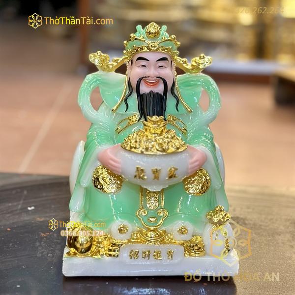 Tượng Thần Tiền/ Thần Phát Phú Quý Xanh Ngọc