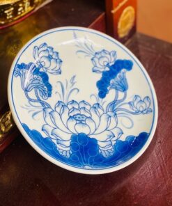 Mâm Bồng Thờ Hoa Sen Men Ngọc Chân Thấp