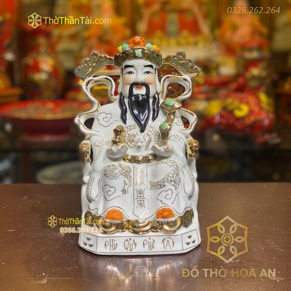 Tượng Thần Phát/ Tượng Thần Tiền Triệu Công Minh Sứ Trắng