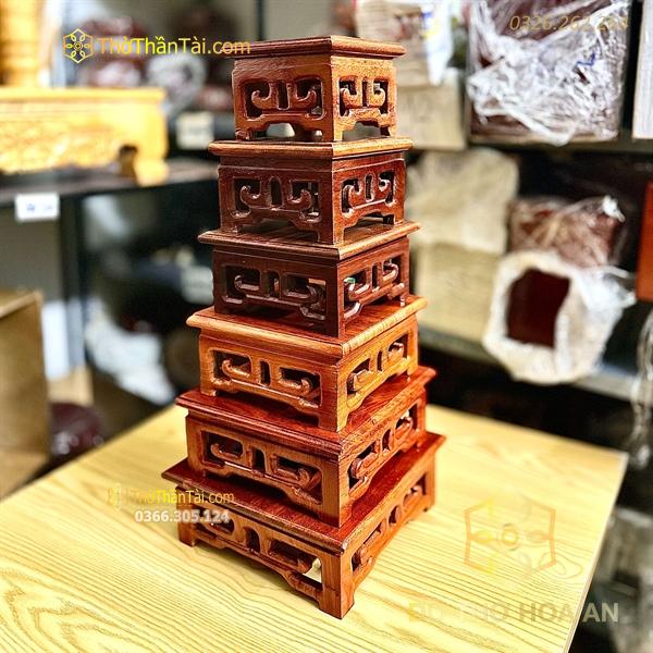 Nhất Sơn/Đế Vuông/Đôn Gỗ Hương Vuông