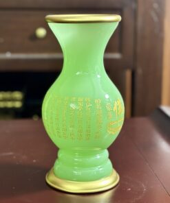 Lọ Hoa Lưu Ly Xanh Bọc Đồng