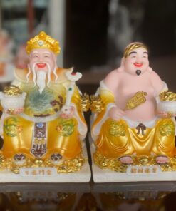 Tượng Thần Tài Thổ Địa Bột Đá Vàng SP001256