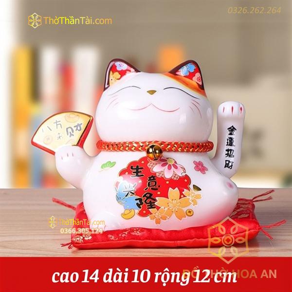 Mèo Thần Tài Maneki Neko Mini 14cm