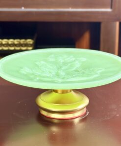 Mâm Bồng Lưu Ly Xanh Bọc Đồng
