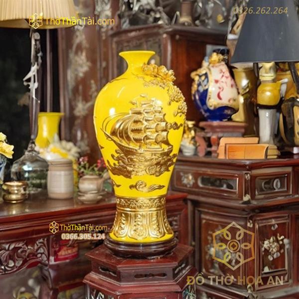 Mai Bình Thuận Buồm Xuôi Gió Men Màu Dát Vàng