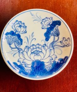 Mâm Bồng Thờ Hoa Sen Men Ngọc Chân Thấp