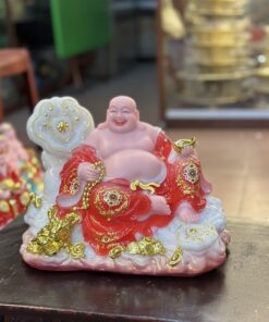 Phật Di Lặc Như Ý Bột Đá Đỏ
