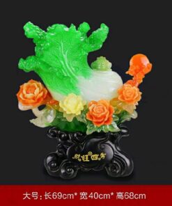 Tượng Bắp Cải Thiềm Thừ Hoa Mẫu Đơn