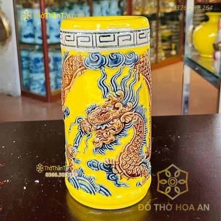 Ống Hương Men Vàng Hoàng Kim